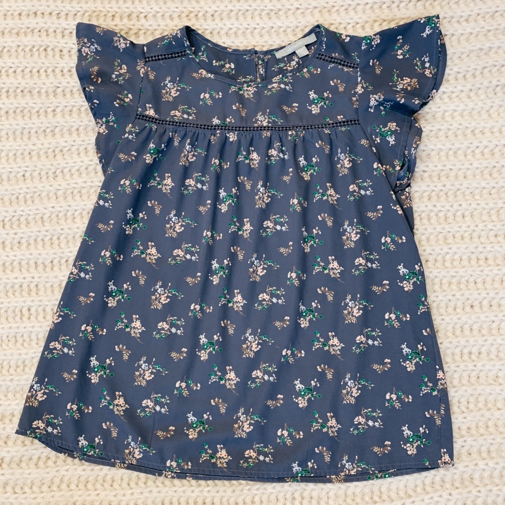 Ruffled Floral Blouse